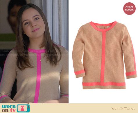 J. Crew Girls Framed Sweater worn by Bailee Madison on Trophy Wife