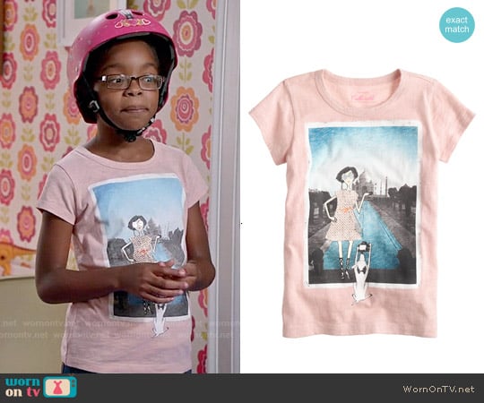 J. Crew Girls' Olive Taj Mahal T-shirt worn by Diane Johnson (Marsai Martin) on Black-ish