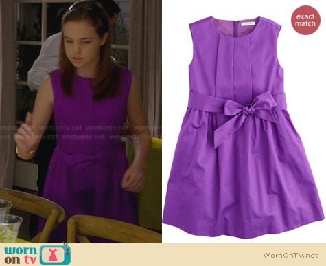 J. Crew Girls Purple Party Dress worn by Bailee Madison on Trophy Wife