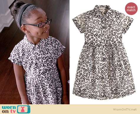 J. Crew Girls Shirtdress in Leopard worn by Marsai Martin on Black-ish