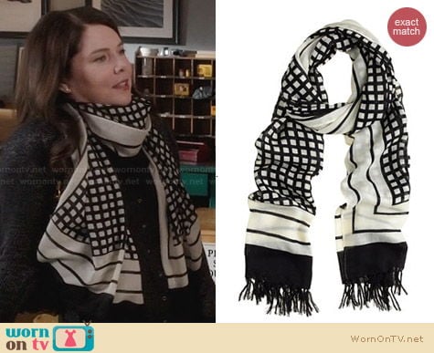 J. Crew Grid Scarf worn by Lauren Graham on Parenthood