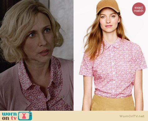 J. Crew Liberty Peter Pan Shirt in Saeed Floral worn by Vera Farmiga on Bates Motel