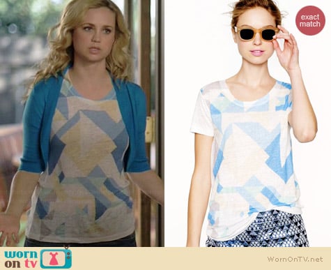 J. Crew Linen Cubist Print Tee worn by Fiona Gubelmann on Wilfred