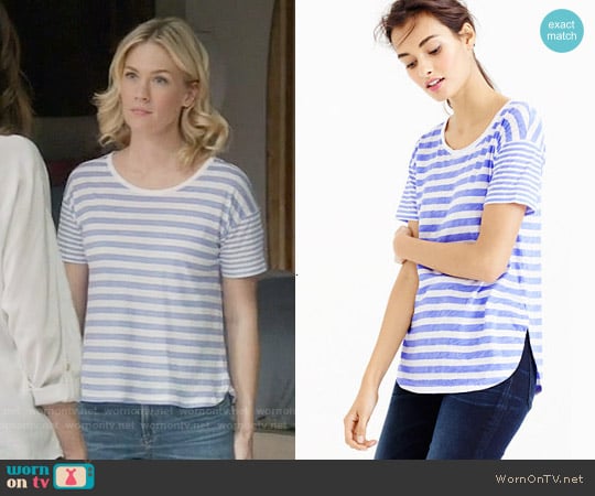 J. Crew Mixed Stripe T-shirt worn by Melissa Shart (January Jones) on Last Man On Earth