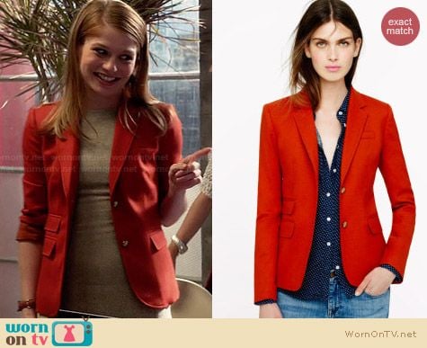 J. Crew New Schoolboy blazer in Flame worn by Genevieve Angelson