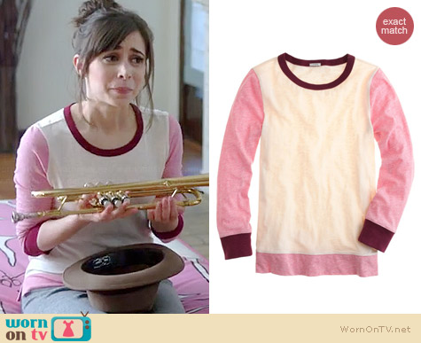 J. Crew Painter Tee in Heather Rose Natural worn by Cristin Milioti on A to Z