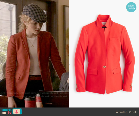 J. Crew Regent Blazer in Bohemian Red worn by Grace Gardner (Skyler Samuels) on Scream Queens