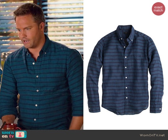 J. Crew Irish Linen Stripe Shirt worn by Scott Porter on Hart of Dixie