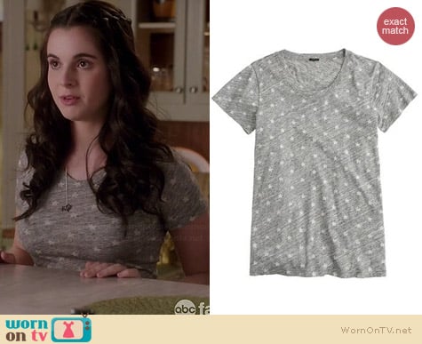 J. Crew Vintage Cotton Tee in Stars worn by Vanessa Marano on Switched at Birth