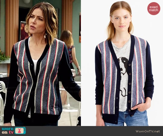 J. Crew Woven Front Cardigan worn by Ellie Torres (Christa Miller) on Cougar Town