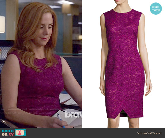 J Mendel Corded Floral Lace Sheath Dress worn by Donna Paulsen (Sarah Rafferty) on Suits