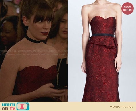 J. Mendel Organza Jacquard Bustier Gown worn by Christa Allen on Revenge