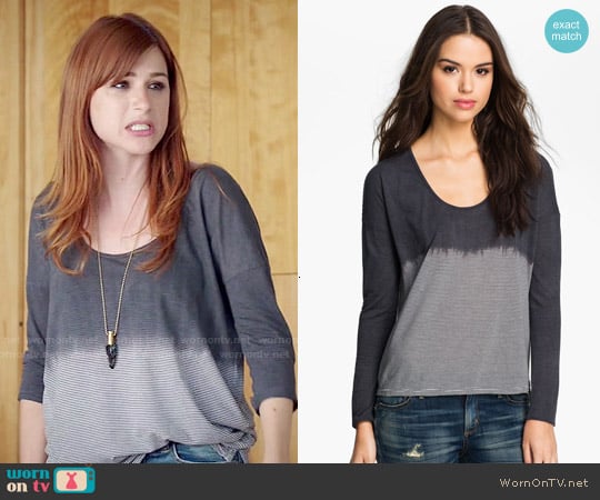 James Perse Dip Dye Stripe Top worn by Gretchen Cutler (Aya Cash) on Youre the Worst