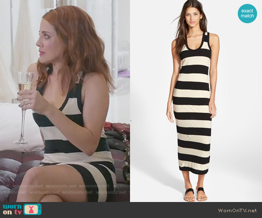 James Perse Bar Stripe Tank Dress worn by Jo (Alanna Ubach) on Girlfriends Guide to Divorce