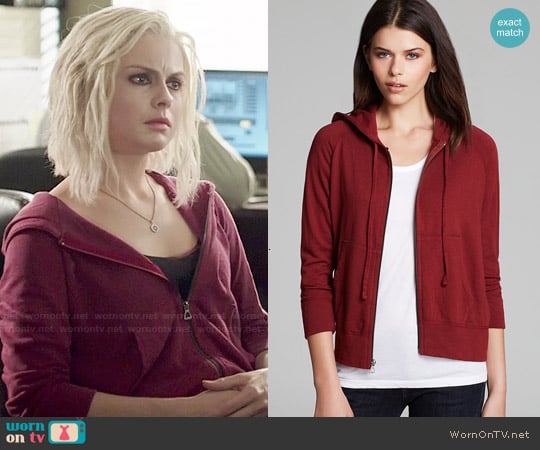 James Perse Vintage Cotton Hoodie in Red worn by Liv Moore (Rose McIver) on iZombie