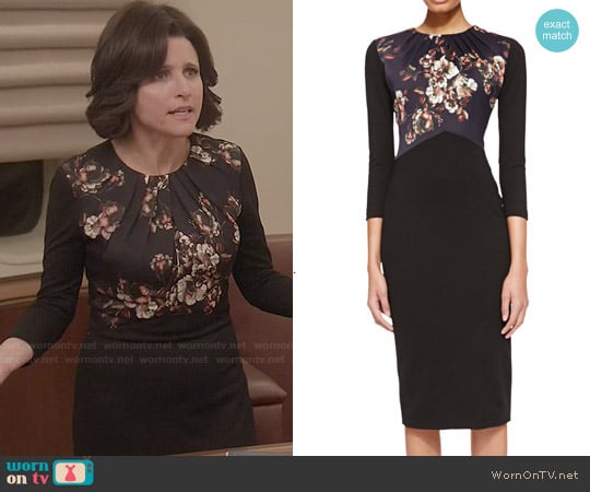 Jason Wu Crepe Floral Dress worn by Selina Meyer (Julia Louis-Dreyfus) on Veep