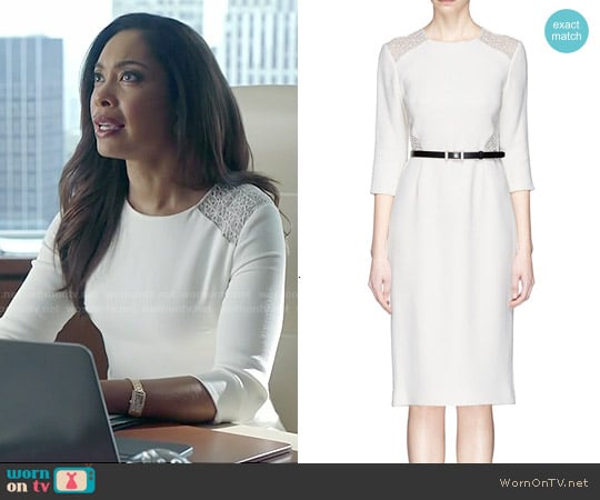 Jason Wu Corded Lace Detail Crepe Dress worn by Jessica Pearson (Gina Torres) on Suits