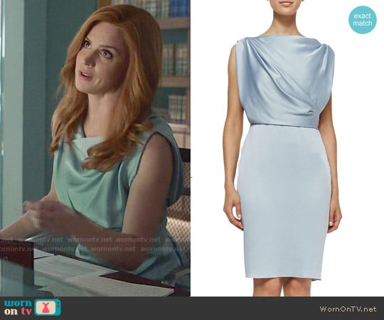 Jason Wu Sleeveless Sheath Dress with Draped Back worn by Donna Paulsen (Sarah Rafferty) on Suits