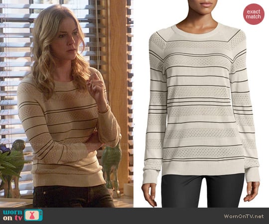 Jason Wu Striped Silk Pullover Sweater worn by Emily Thorne / Amanda Clarke (Emily VanCamp) on Revenge