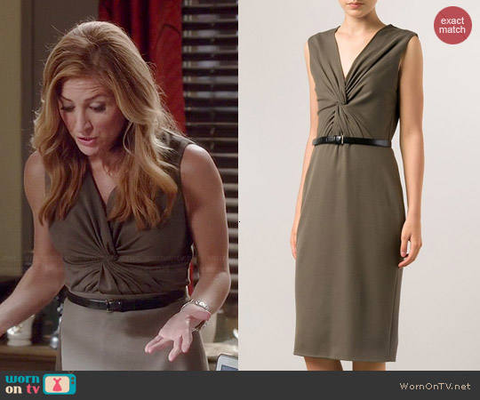 Jason Wu Twist Front Midi Dress worn by Sasha Alexander on Rizzoli & Isles