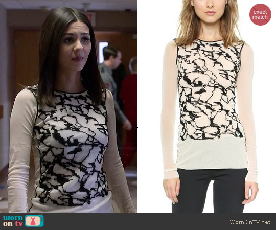 Jean Paul Gaultier Long Sleeve Sweater worn by Lindy Sampson (Victoria Justice) on Eye Candy