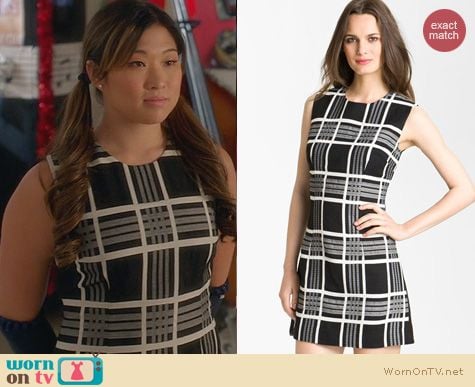 Jenna Uskowitz Fashion: Rachel Roy Plaid Mini Dress worn on Glee