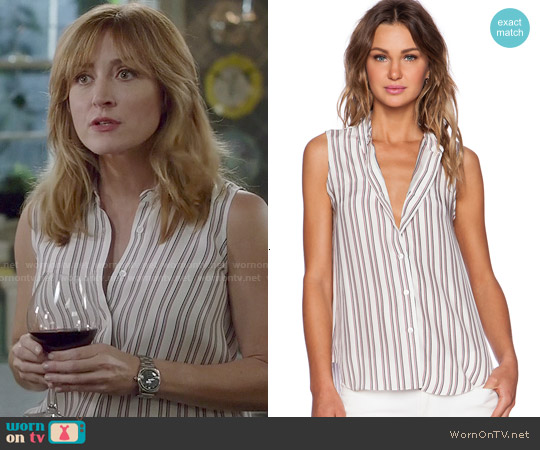 Jenni Kayne Button Down Tank worn by Maura Isles (Sasha Alexander) on Rizzoli and Isles