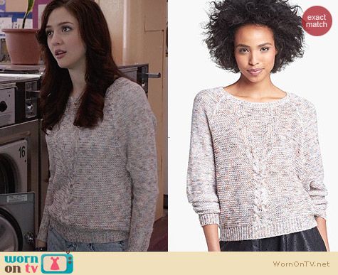 Jessica Simpson Pathe Sweater worn by Maggie Landers on The Carrie Diaries