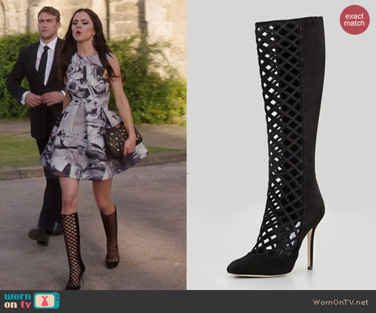 Jimmy Choo Delta Cutout Boots worn by Princess Eleanor (Alexandra Park) on The Royals