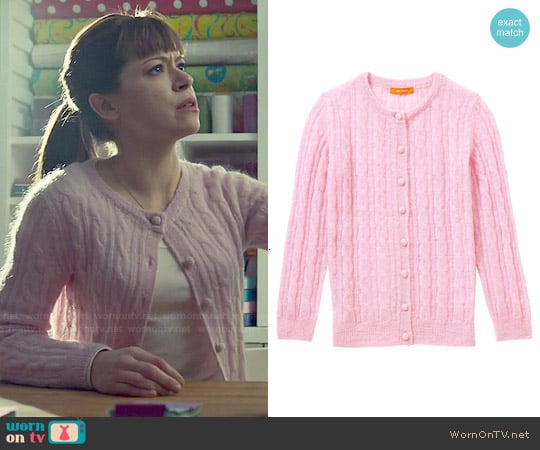 Joe Fresh Mohair Cable Knit Cardigan worn by Alison Hendrix (Tatiana Maslany) on Orphan Black