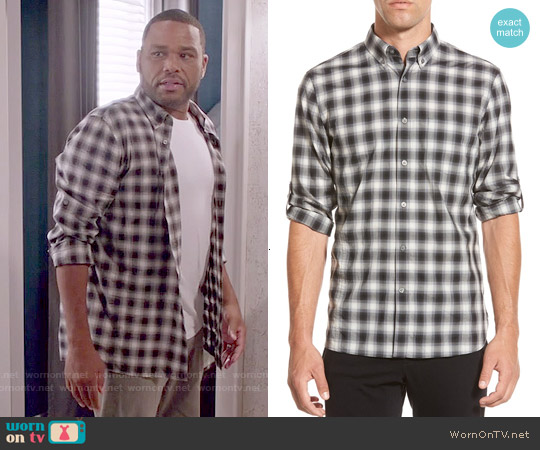 John Varvatos Check Sport Shirt worn by Andre Johnson (Anthony Anderson) on Black-ish