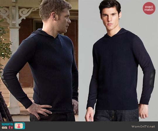 John Varvatos Mixed Gauge Pullover Hoodie worn by Joseph Morgan on The Originals