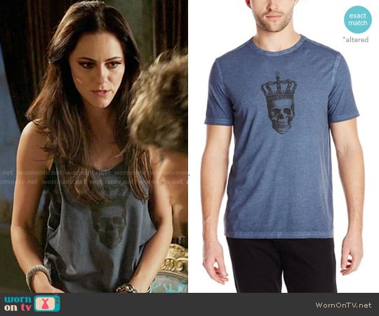 John Varvatos Skull with Crown Graphic T-Shirt worn by Princess Eleanor (Alexandra Park) on The Royals