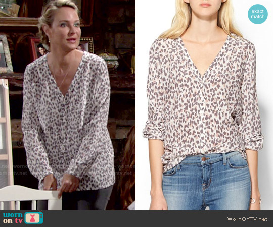 Joie Michi Blouse worn by Sharon Newman (Sharon Case) on The Young and the Restless