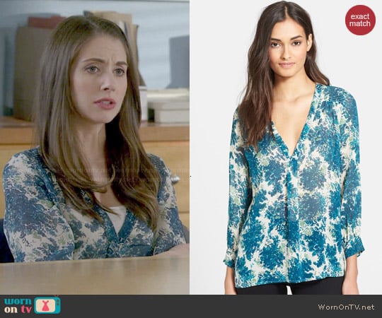 Joie 'Aceline' Top in Lagoon worn by Annie Edison (Alison Brie) on Community