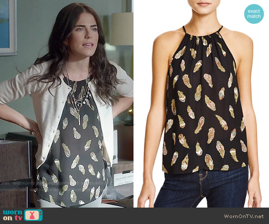 Joie Alabama Floating Feathers Tank worn by Laurel Castillo (Karla Souza) on How to Get Away with Murder