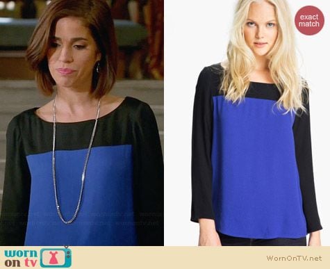 Joie Aliso Colorblock Top worn by Ana Ortiz on Devious Maids