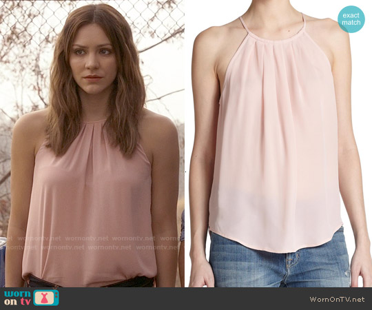 Joie 'Amarey' Silk Tank in Picasso Pink worn by Paige Dineen (Katharine McPhee) on Scorpion