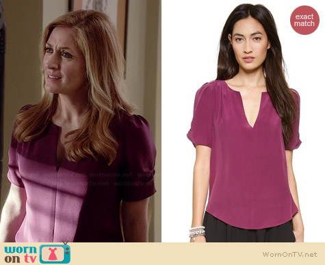 Joie Amone Blouse in Shiraz worn by Sasha Alexander on Rizzoli & Isles