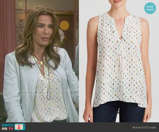 Joie 'Aruna' Mini Bug Print Top worn by Hope Williams (Kristian Alfonso) on Days of our Lives