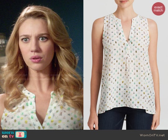 Joie Aruna Mini Bug Print Top worn by Petra Solano (Yael Grobglas) on Jane the Virgin