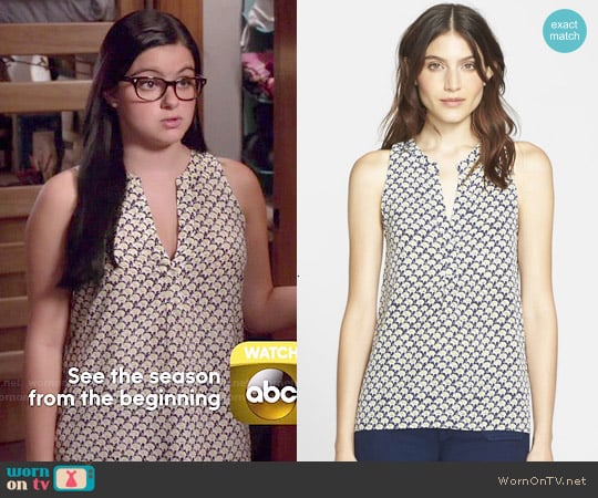 Joie Aruna Elephant Print Top worn by Alex Dunphy (Ariel Winter) on Modern Family