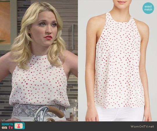 Joie Brighton Heart Print Top worn by Gabi Diamond (Emily Osment) on Young and Hungry