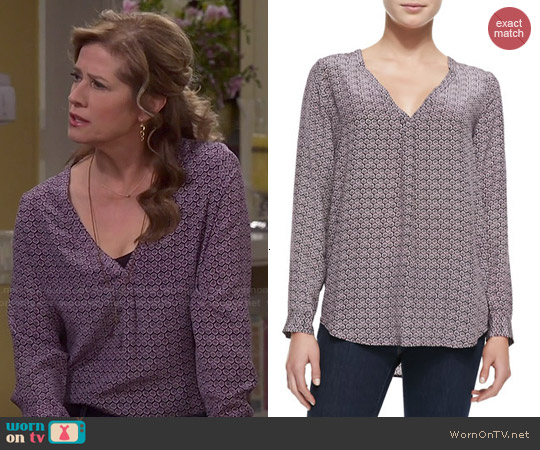 Joie 'Daryn' Blouse in Shiraz worn by Vanessa Baxter (Nancy Travis) on Last Man Standing