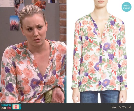 Joie Devitri Blouse worn by Penny Hofstadter (Kaley Cuoco) on The Big Bang Theory