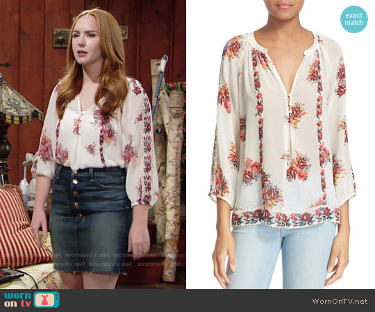 Joie Gloria Top worn by Mariah Copeland (Camryn Grimes) on The Young and the Restless