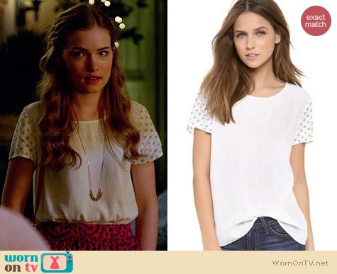 Joie Hanneli Tee worn by Willa Fitzgerald on Royal Pains