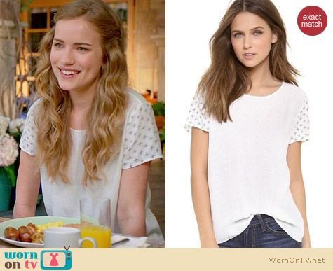 Joie Hanneli Top worn by Willa Fitzgerald on Royal Pains