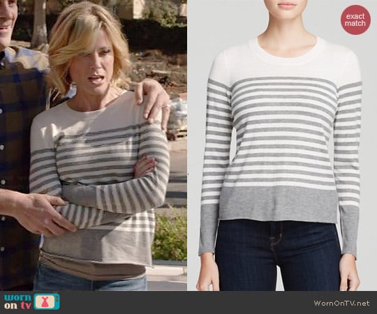 Joie Herminia Striped Sweater in Grey worn by Julie Bowen on Modern Family