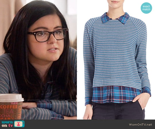 Soft Joie 'Keala' Layered Striped Sweater worn by Alex Dunphy (Ariel Winter) on Modern Family